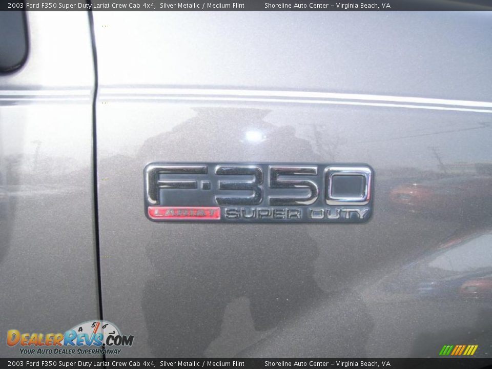 2003 Ford F350 Super Duty Lariat Crew Cab 4x4 Silver Metallic / Medium Flint Photo #10