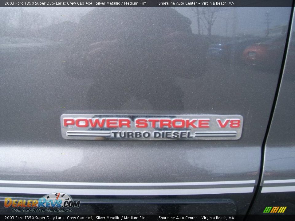 2003 Ford F350 Super Duty Lariat Crew Cab 4x4 Silver Metallic / Medium Flint Photo #11