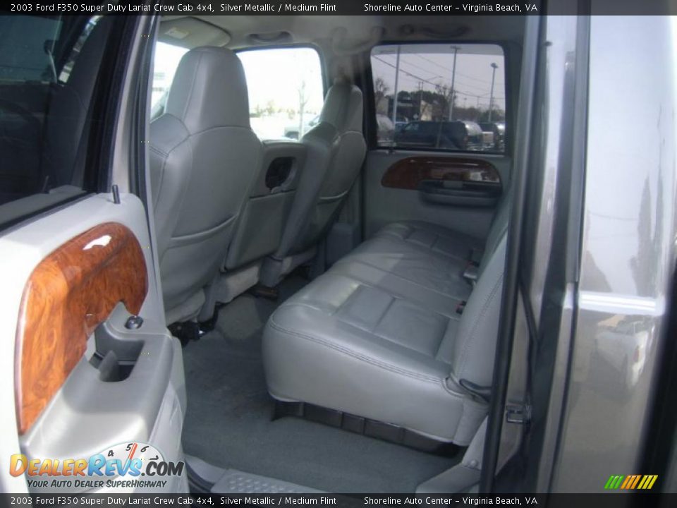2003 Ford F350 Super Duty Lariat Crew Cab 4x4 Silver Metallic / Medium Flint Photo #13