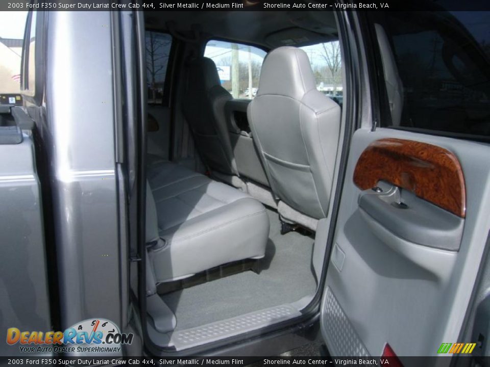 2003 Ford F350 Super Duty Lariat Crew Cab 4x4 Silver Metallic / Medium Flint Photo #14