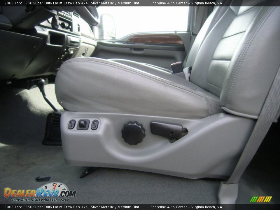 2003 Ford F350 Super Duty Lariat Crew Cab 4x4 Silver Metallic / Medium Flint Photo #19