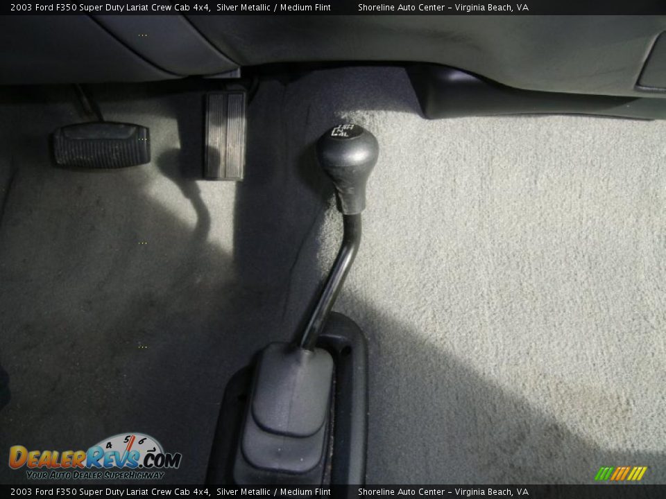 2003 Ford F350 Super Duty Lariat Crew Cab 4x4 Silver Metallic / Medium Flint Photo #25