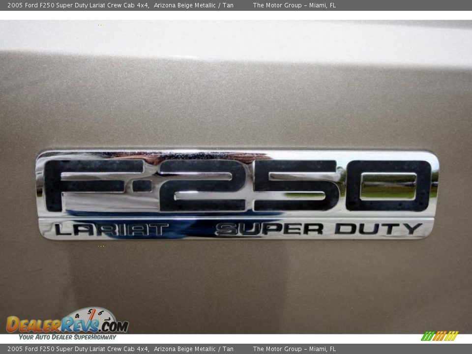 2005 Ford F250 Super Duty Lariat Crew Cab 4x4 Arizona Beige Metallic / Tan Photo #26