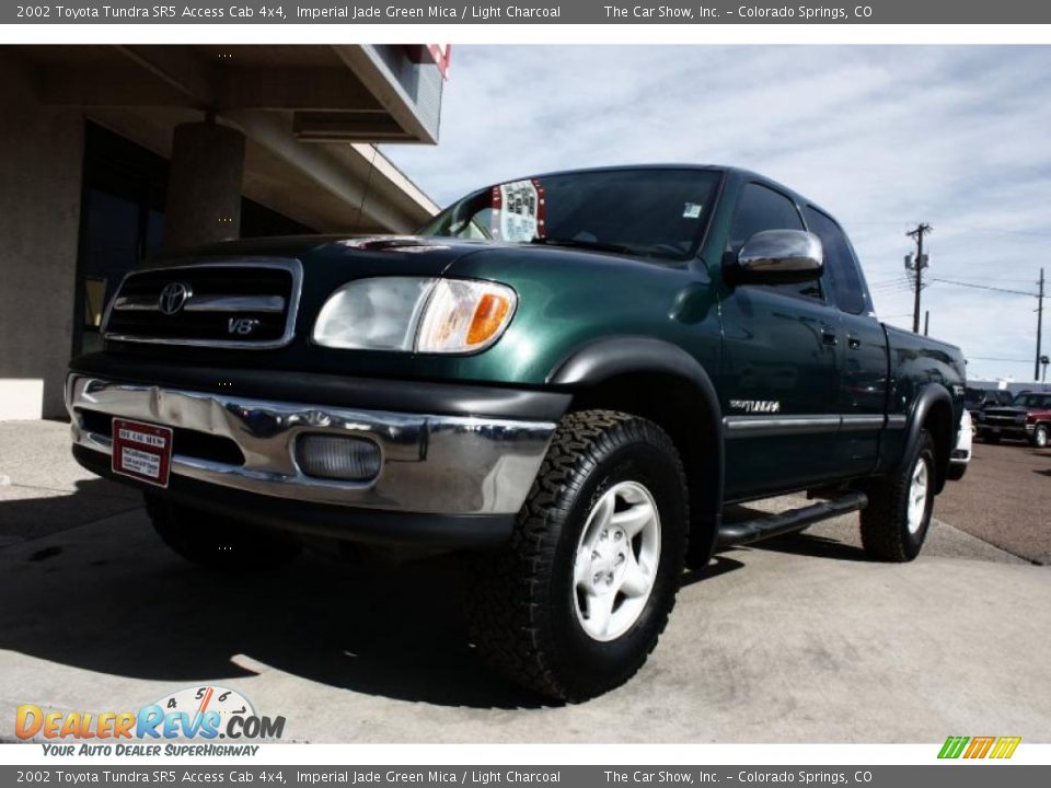 2002 Toyota Tundra SR5 Access Cab 4x4 Imperial Jade Green Mica / Light Charcoal Photo #14