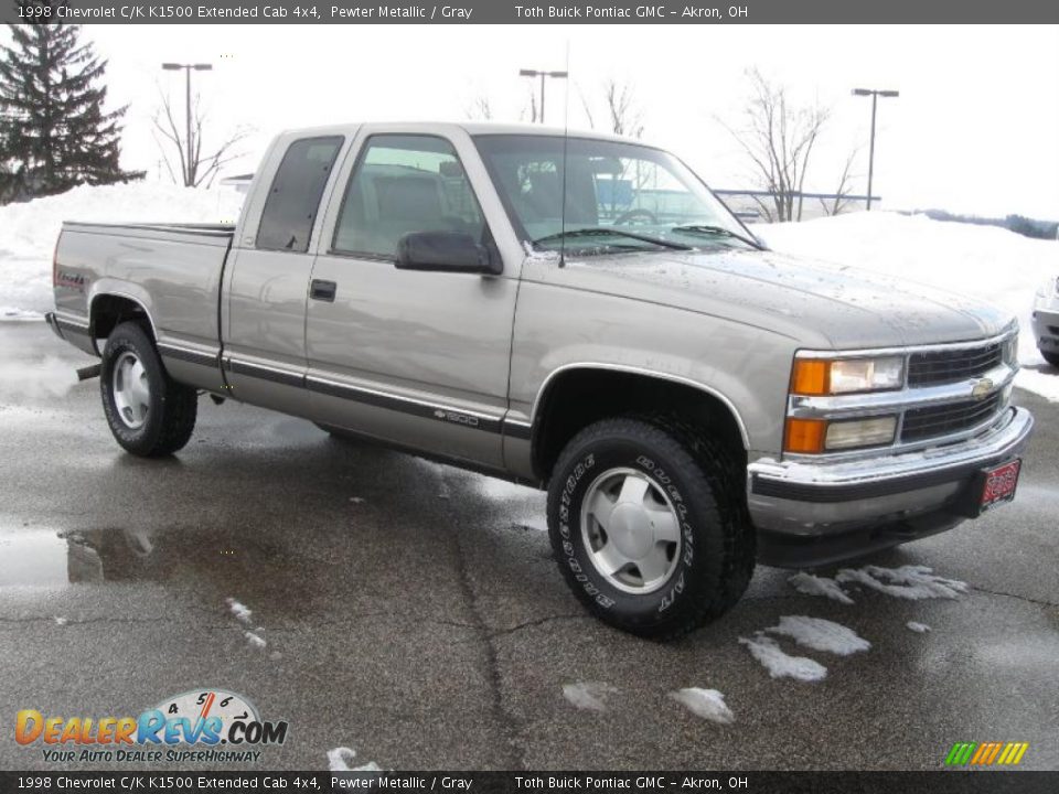 1998 Chevrolet C/K K1500 Extended Cab 4x4 Pewter Metallic / Gray Photo #1