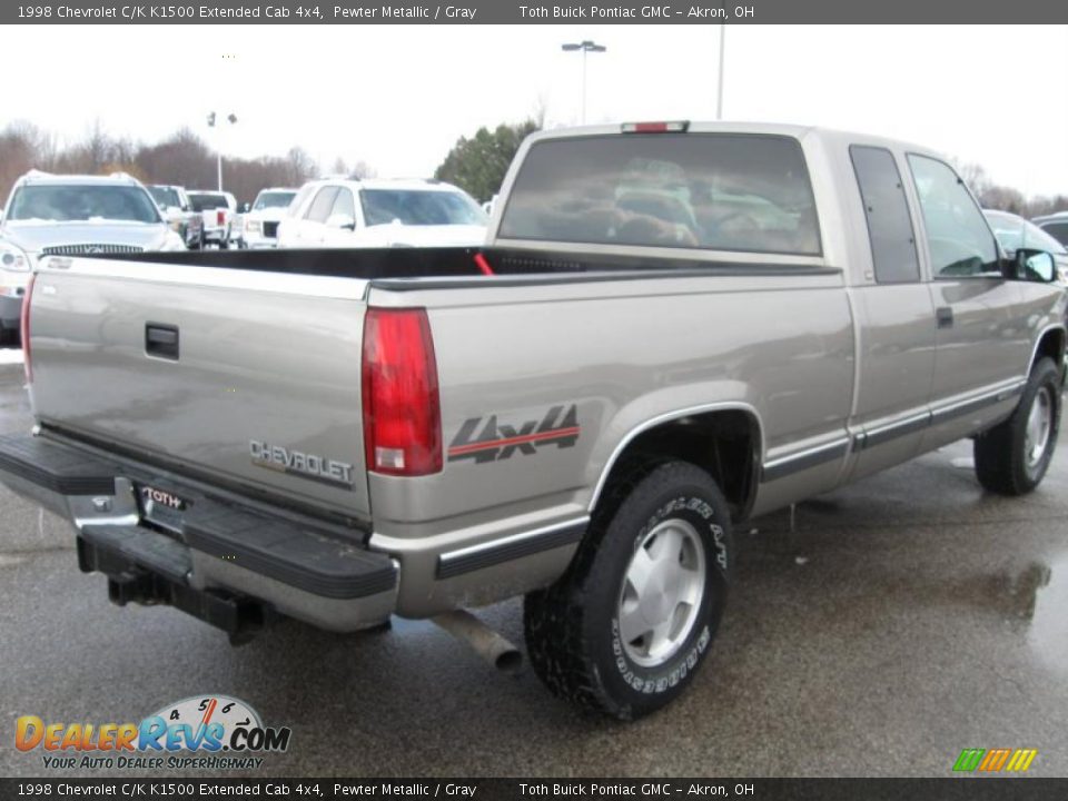 1998 Chevrolet C/K K1500 Extended Cab 4x4 Pewter Metallic / Gray Photo #3