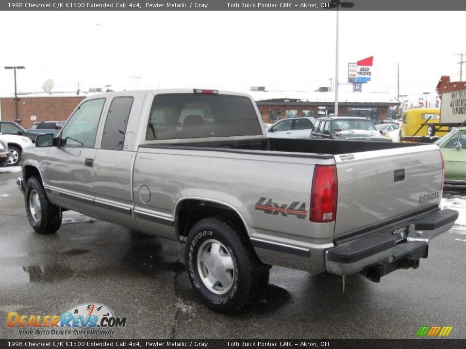 1998 Chevrolet C/K K1500 Extended Cab 4x4 Pewter Metallic / Gray Photo #4