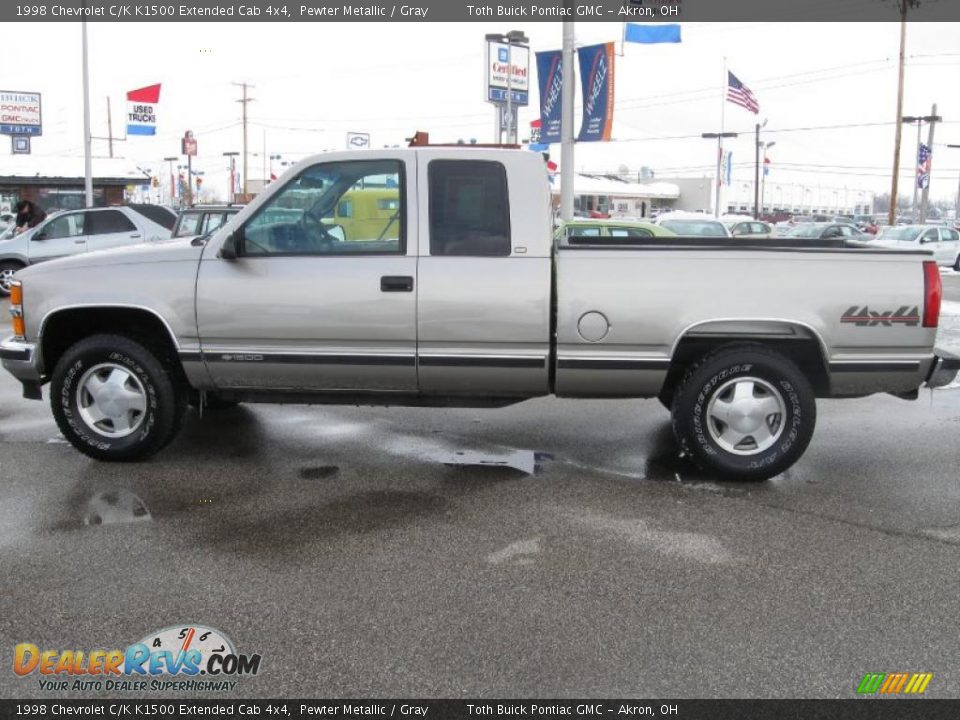 1998 Chevrolet C/K K1500 Extended Cab 4x4 Pewter Metallic / Gray Photo #5