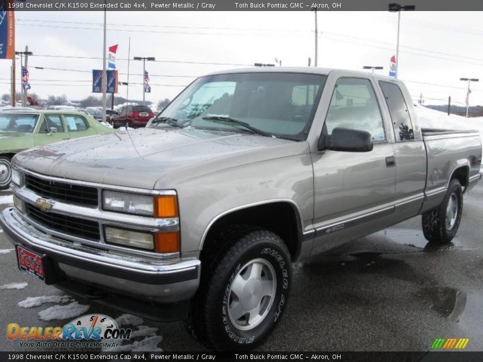 1998 Chevrolet C/K K1500 Extended Cab 4x4 Pewter Metallic / Gray Photo #6