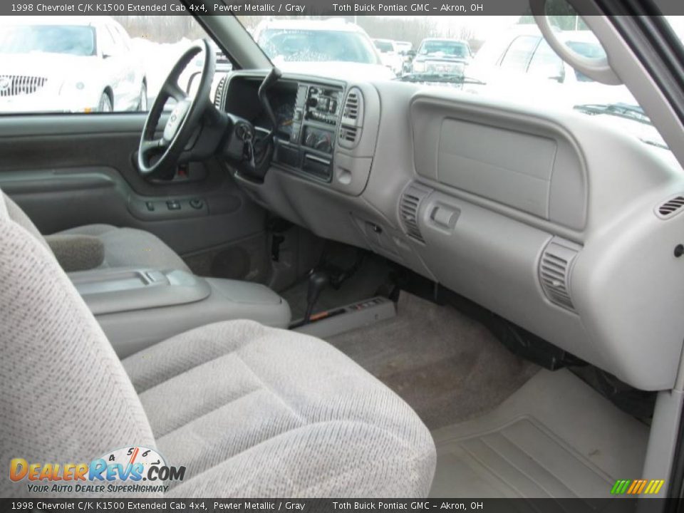 1998 Chevrolet C/K K1500 Extended Cab 4x4 Pewter Metallic / Gray Photo #15