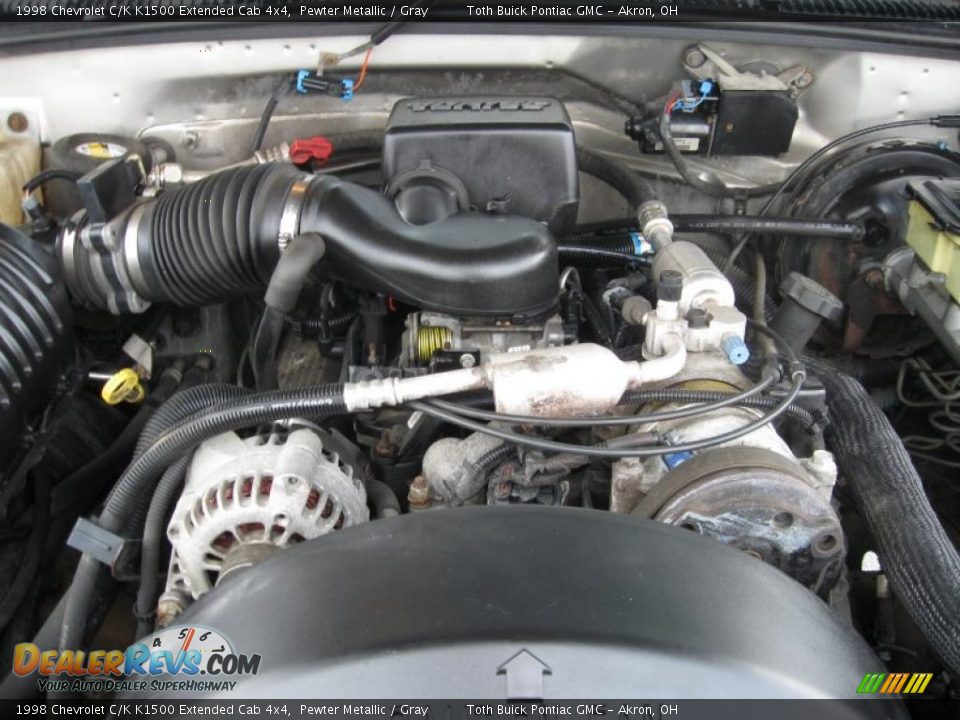 1998 Chevrolet C/K K1500 Extended Cab 4x4 Pewter Metallic / Gray Photo #17
