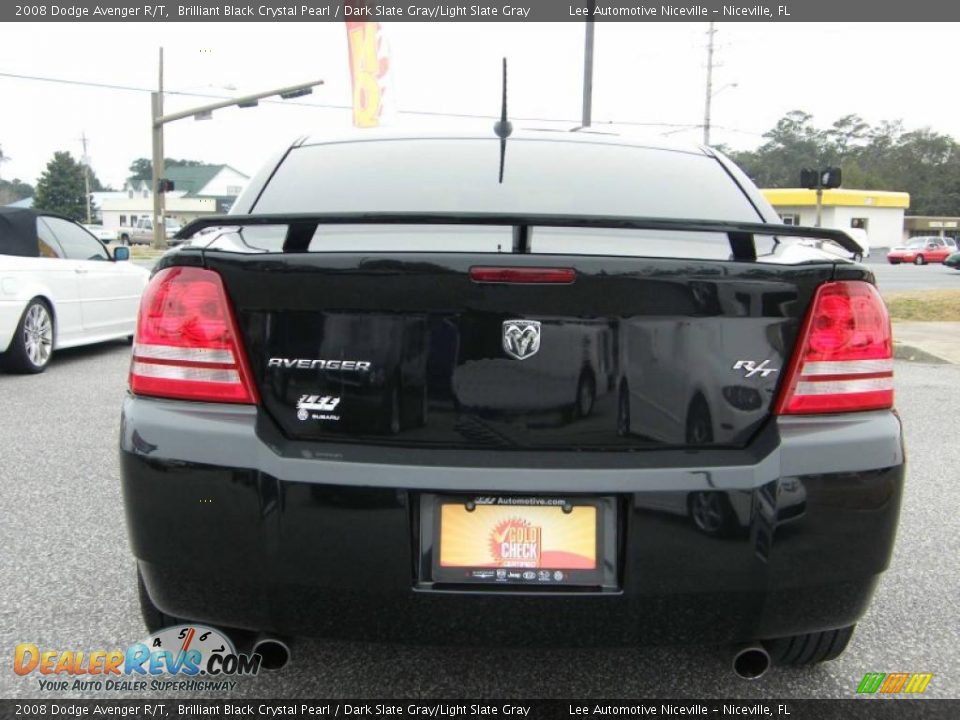 2008 Dodge Avenger R/T Brilliant Black Crystal Pearl / Dark Slate Gray/Light Slate Gray Photo #4