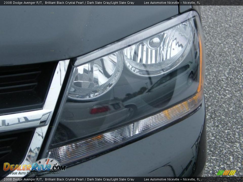 2008 Dodge Avenger R/T Brilliant Black Crystal Pearl / Dark Slate Gray/Light Slate Gray Photo #9