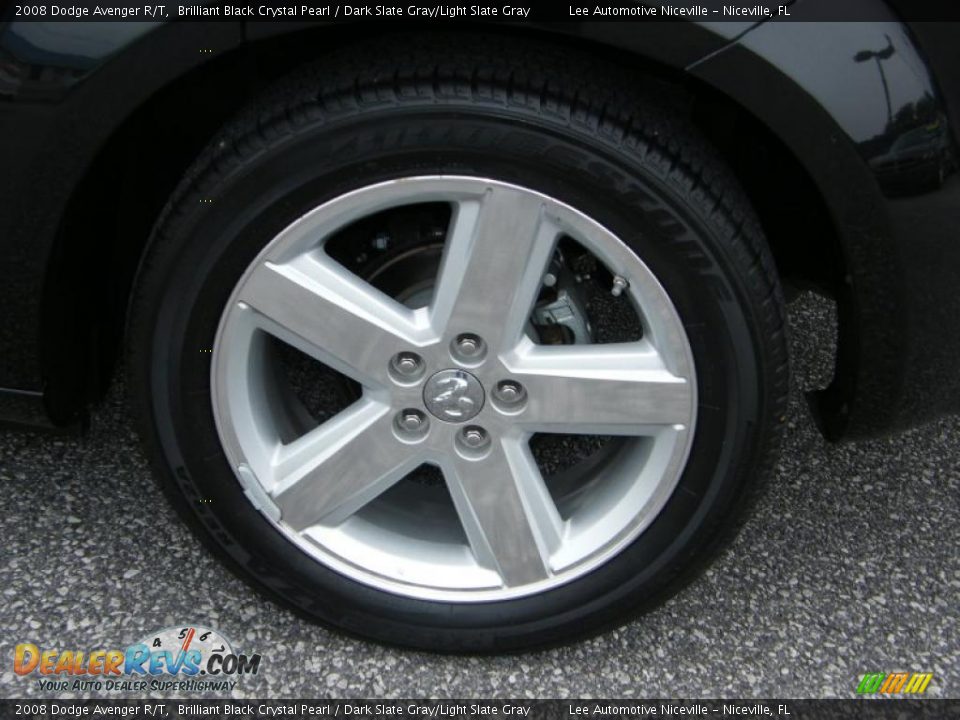 2008 Dodge Avenger R/T Brilliant Black Crystal Pearl / Dark Slate Gray/Light Slate Gray Photo #11