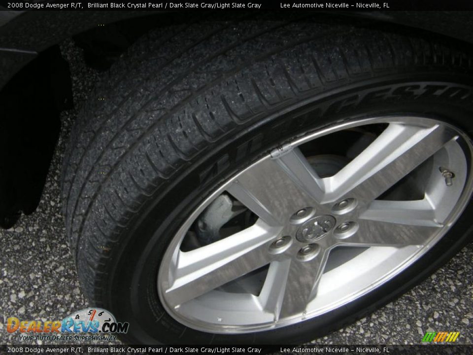2008 Dodge Avenger R/T Brilliant Black Crystal Pearl / Dark Slate Gray/Light Slate Gray Photo #12