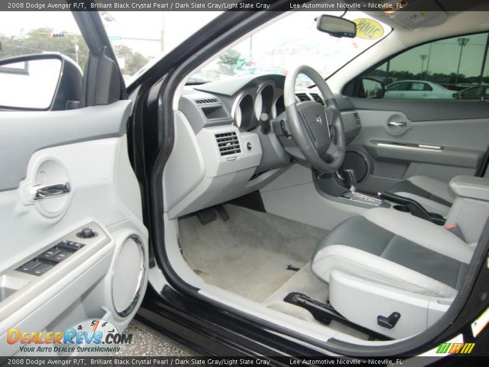 2008 Dodge Avenger R/T Brilliant Black Crystal Pearl / Dark Slate Gray/Light Slate Gray Photo #13