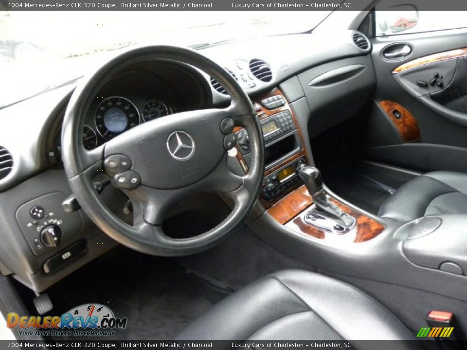 2004 Mercedes-Benz CLK 320 Coupe Brilliant Silver Metallic / Charcoal Photo #4
