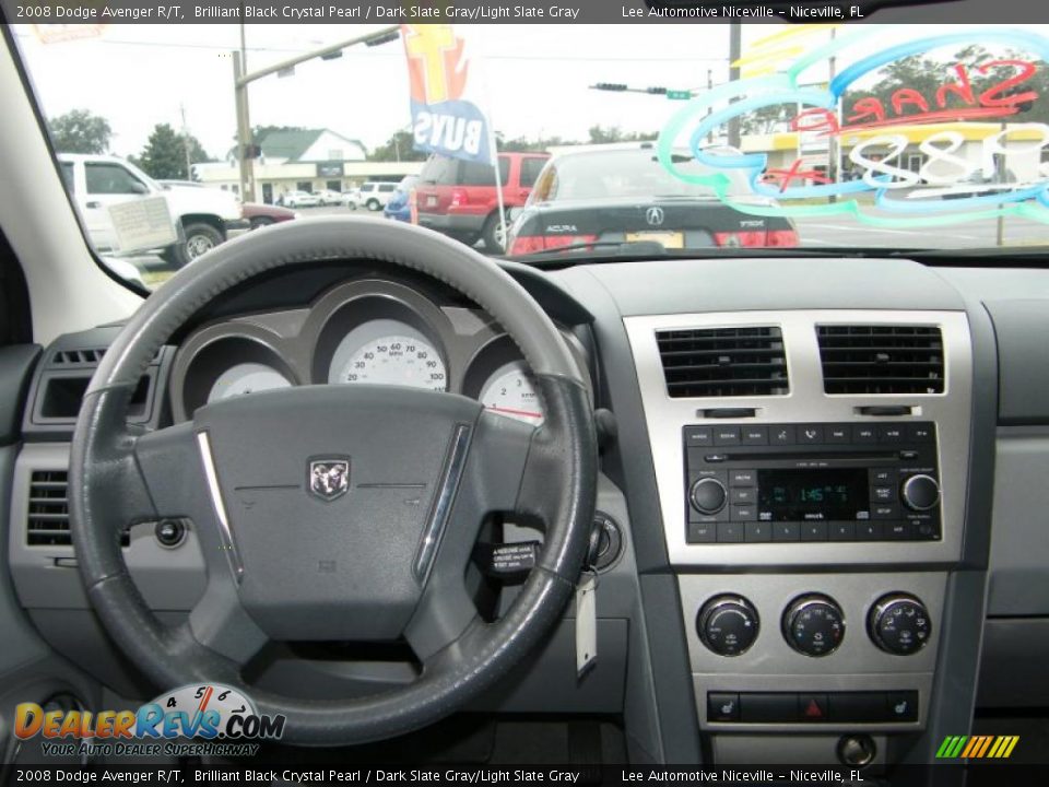 2008 Dodge Avenger R/T Brilliant Black Crystal Pearl / Dark Slate Gray/Light Slate Gray Photo #18