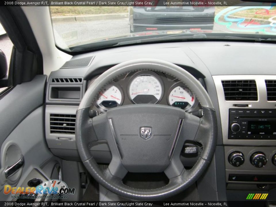 2008 Dodge Avenger R/T Brilliant Black Crystal Pearl / Dark Slate Gray/Light Slate Gray Photo #19