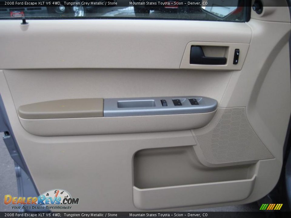 2008 Ford Escape XLT V6 4WD Tungsten Grey Metallic / Stone Photo #6