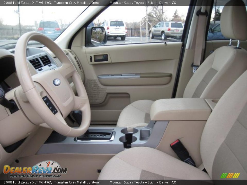 2008 Ford Escape XLT V6 4WD Tungsten Grey Metallic / Stone Photo #8