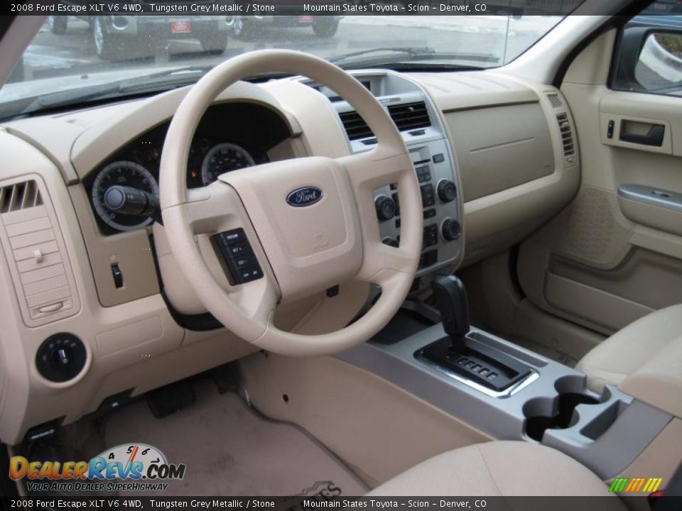 2008 Ford Escape XLT V6 4WD Tungsten Grey Metallic / Stone Photo #13
