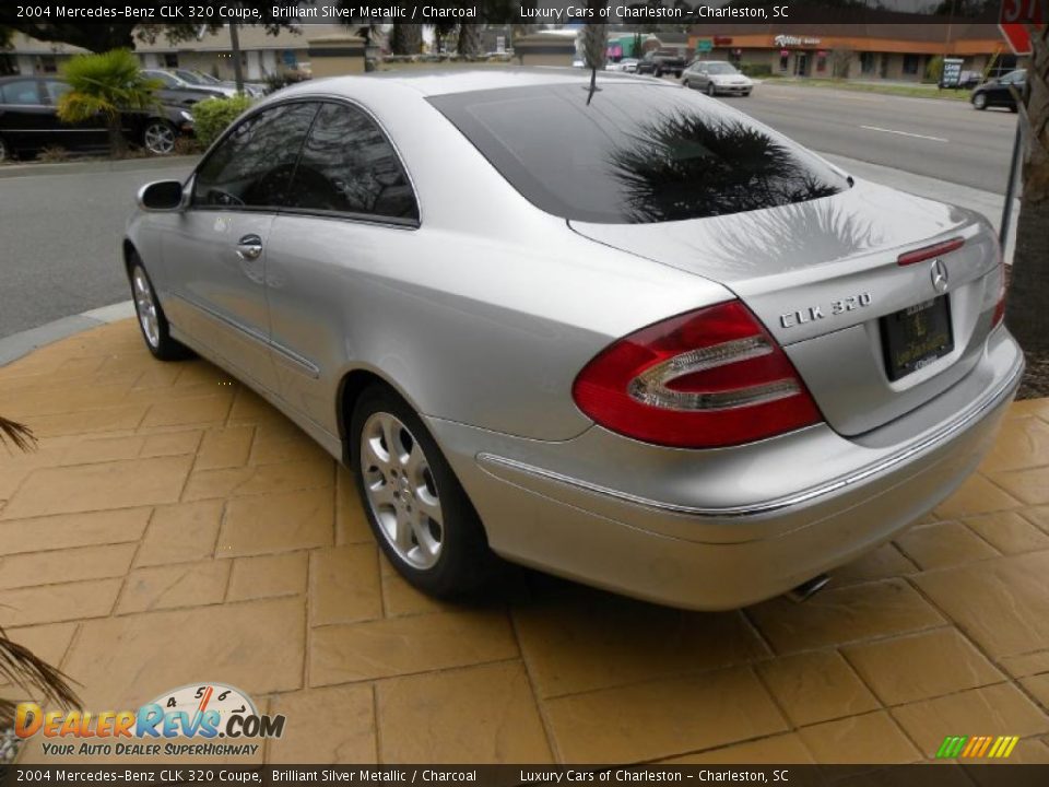2004 Mercedes-Benz CLK 320 Coupe Brilliant Silver Metallic / Charcoal Photo #13