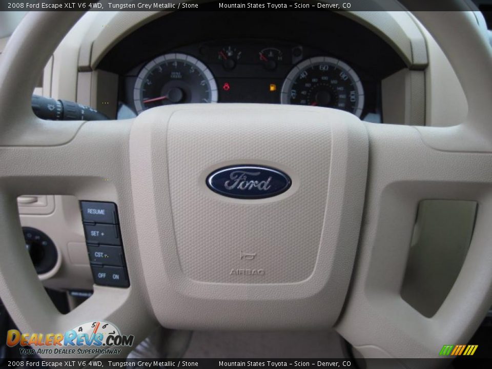 2008 Ford Escape XLT V6 4WD Tungsten Grey Metallic / Stone Photo #14
