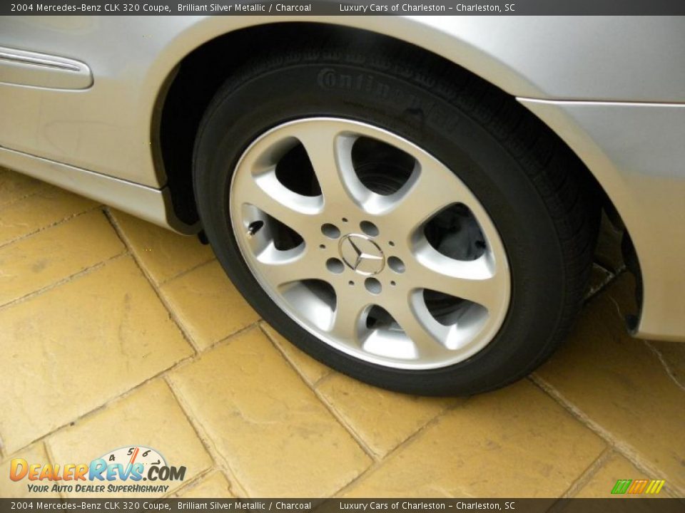 2004 Mercedes-Benz CLK 320 Coupe Brilliant Silver Metallic / Charcoal Photo #14