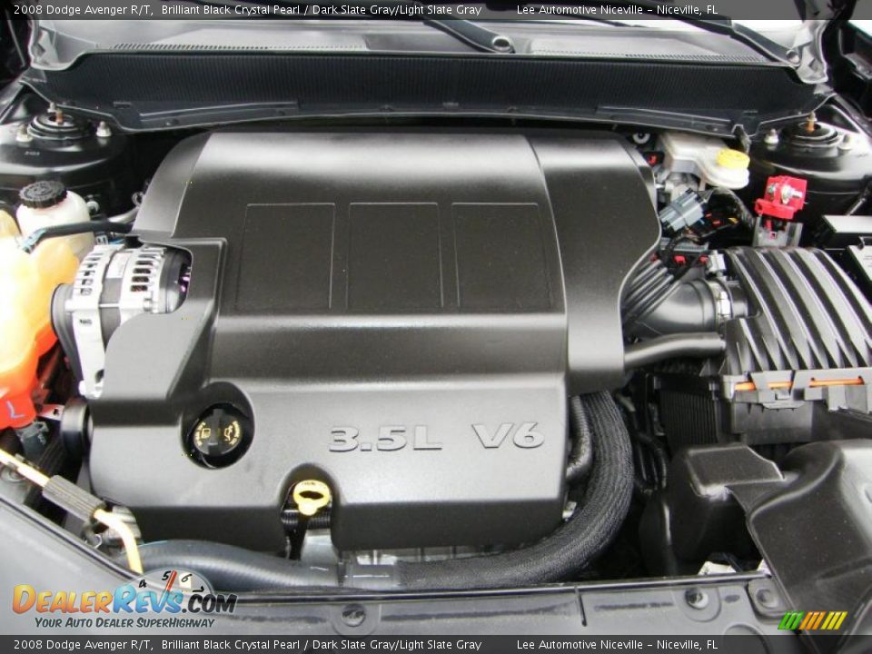 2008 Dodge Avenger R/T Brilliant Black Crystal Pearl / Dark Slate Gray/Light Slate Gray Photo #29