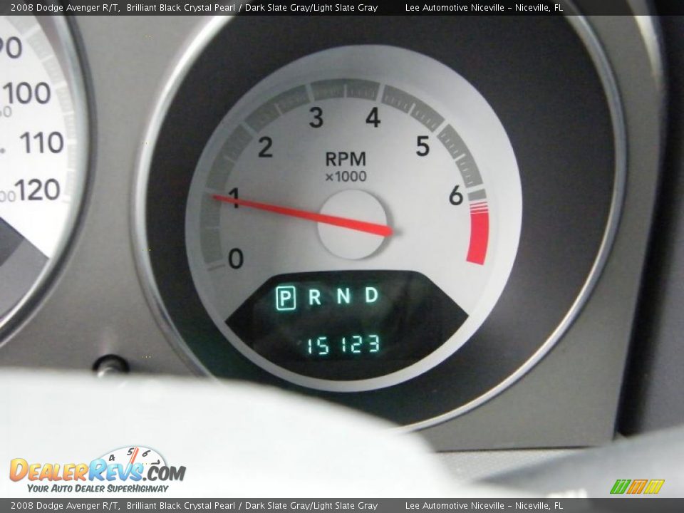 2008 Dodge Avenger R/T Brilliant Black Crystal Pearl / Dark Slate Gray/Light Slate Gray Photo #30