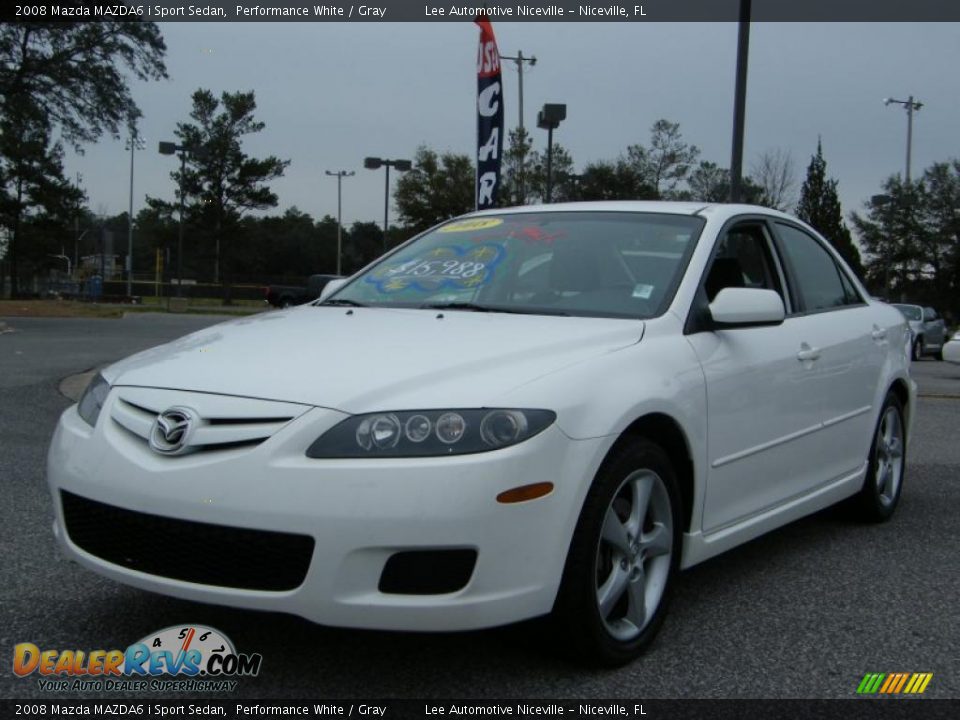 2008 Mazda MAZDA6 i Sport Sedan Performance White / Gray Photo #1