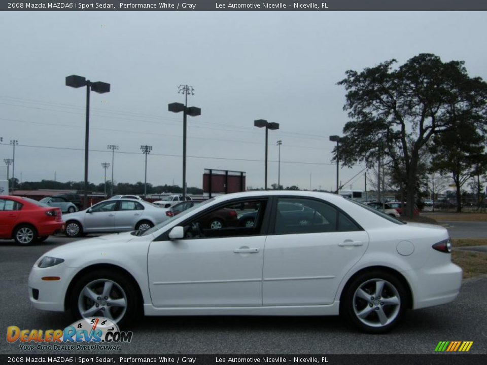 2008 Mazda MAZDA6 i Sport Sedan Performance White / Gray Photo #2