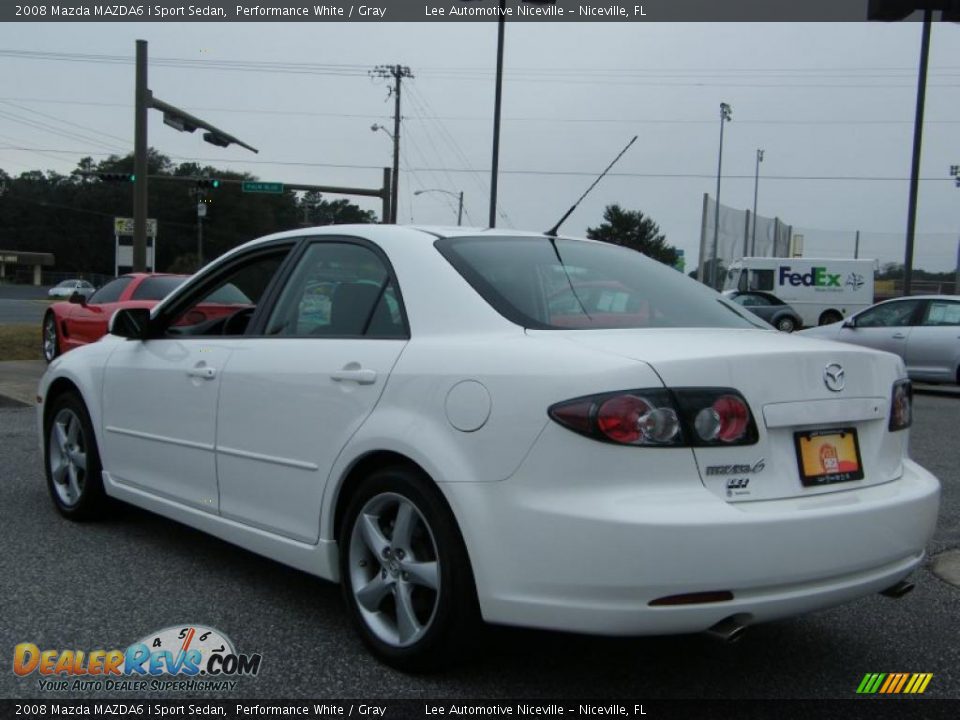 2008 Mazda MAZDA6 i Sport Sedan Performance White / Gray Photo #3