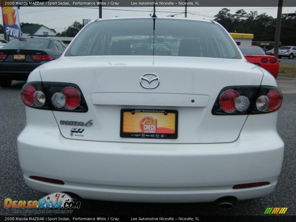 2008 Mazda MAZDA6 i Sport Sedan Performance White / Gray Photo #4