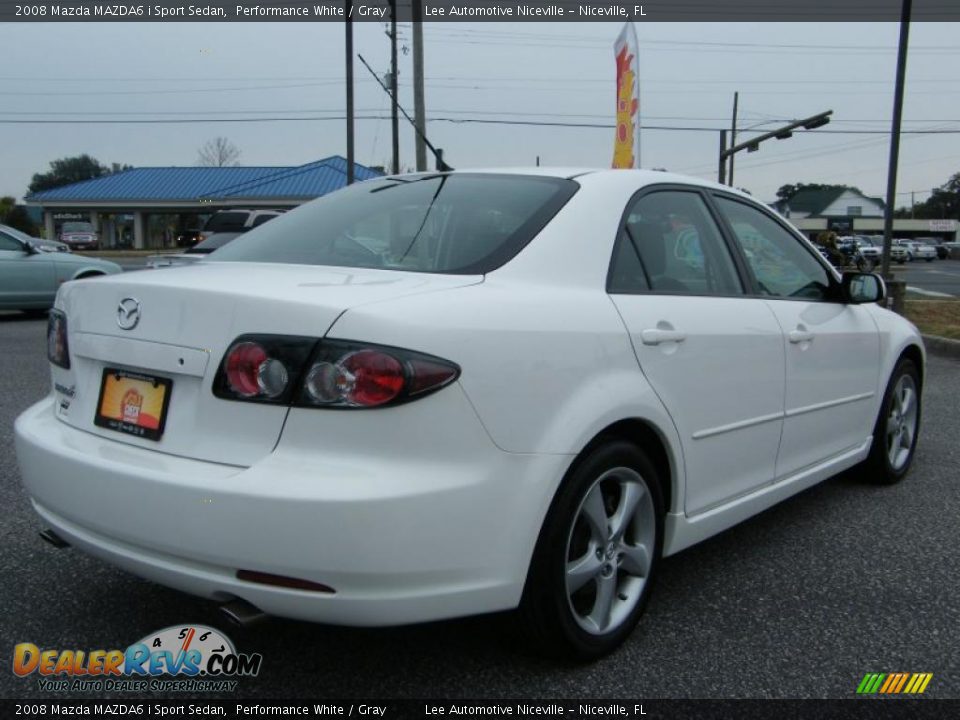 2008 Mazda MAZDA6 i Sport Sedan Performance White / Gray Photo #5