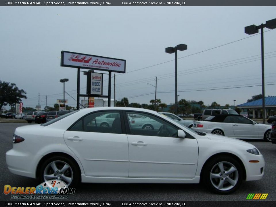 2008 Mazda MAZDA6 i Sport Sedan Performance White / Gray Photo #6