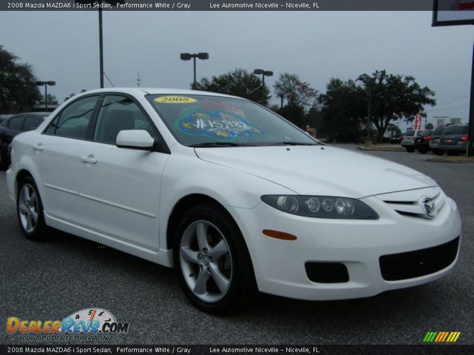 2008 Mazda MAZDA6 i Sport Sedan Performance White / Gray Photo #7