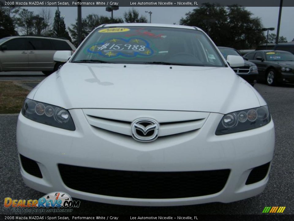 2008 Mazda MAZDA6 i Sport Sedan Performance White / Gray Photo #8