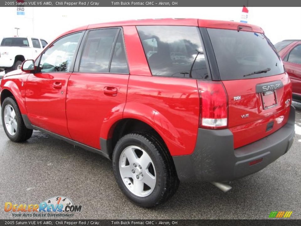2005 Saturn VUE V6 AWD Chili Pepper Red / Gray Photo #4