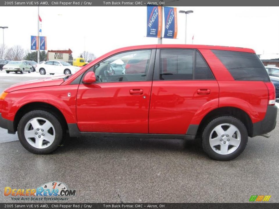2005 Saturn VUE V6 AWD Chili Pepper Red / Gray Photo #5