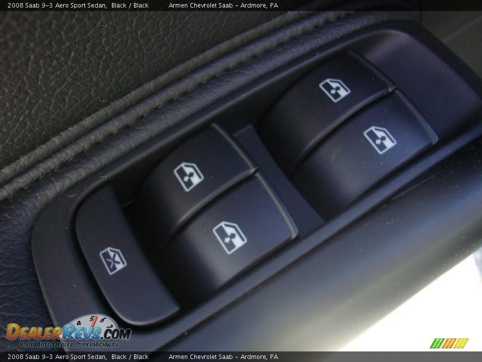 2008 Saab 9-3 Aero Sport Sedan Black / Black Photo #14