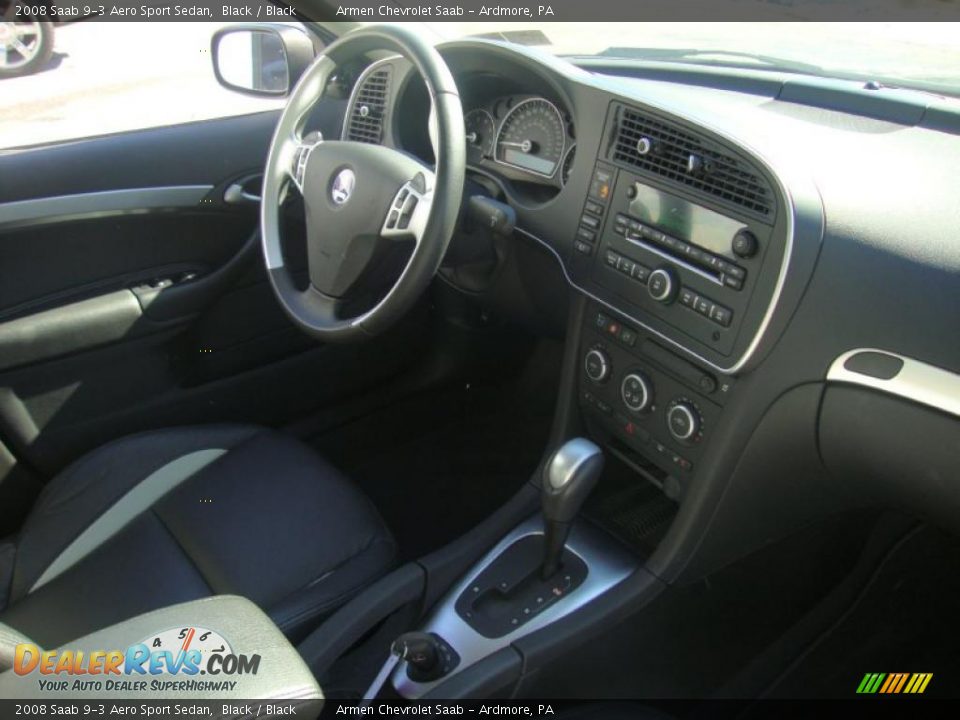 2008 Saab 9-3 Aero Sport Sedan Black / Black Photo #18