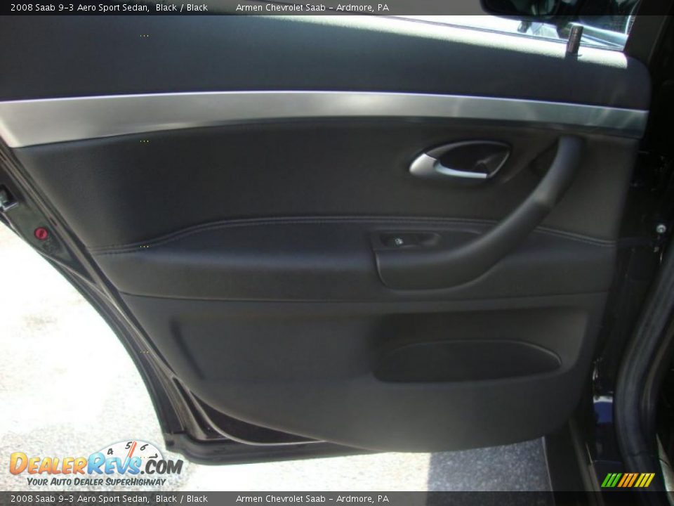 2008 Saab 9-3 Aero Sport Sedan Black / Black Photo #22