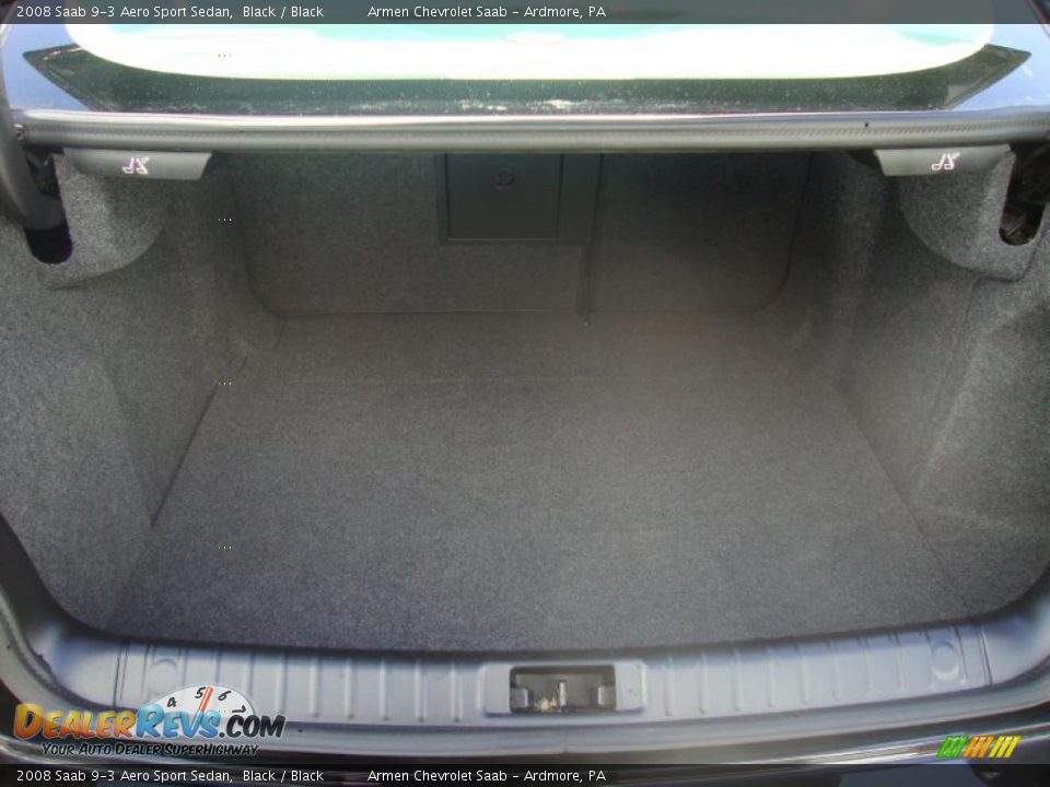 2008 Saab 9-3 Aero Sport Sedan Black / Black Photo #23