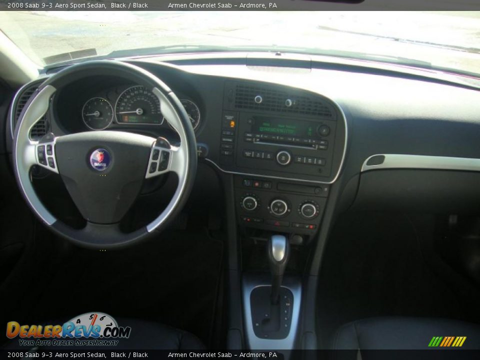 2008 Saab 9-3 Aero Sport Sedan Black / Black Photo #30