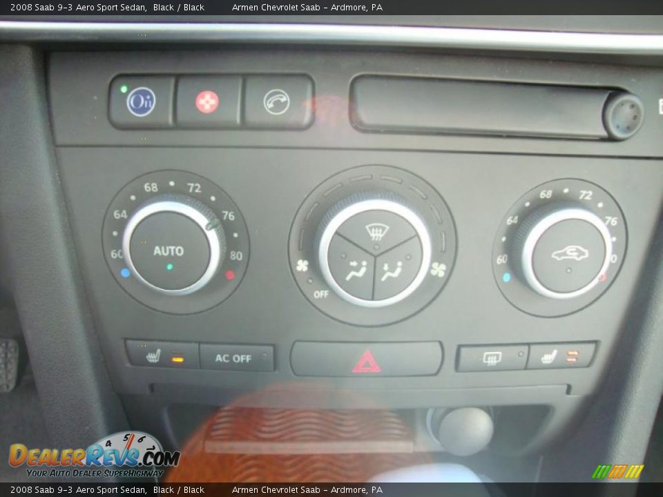 2008 Saab 9-3 Aero Sport Sedan Black / Black Photo #33