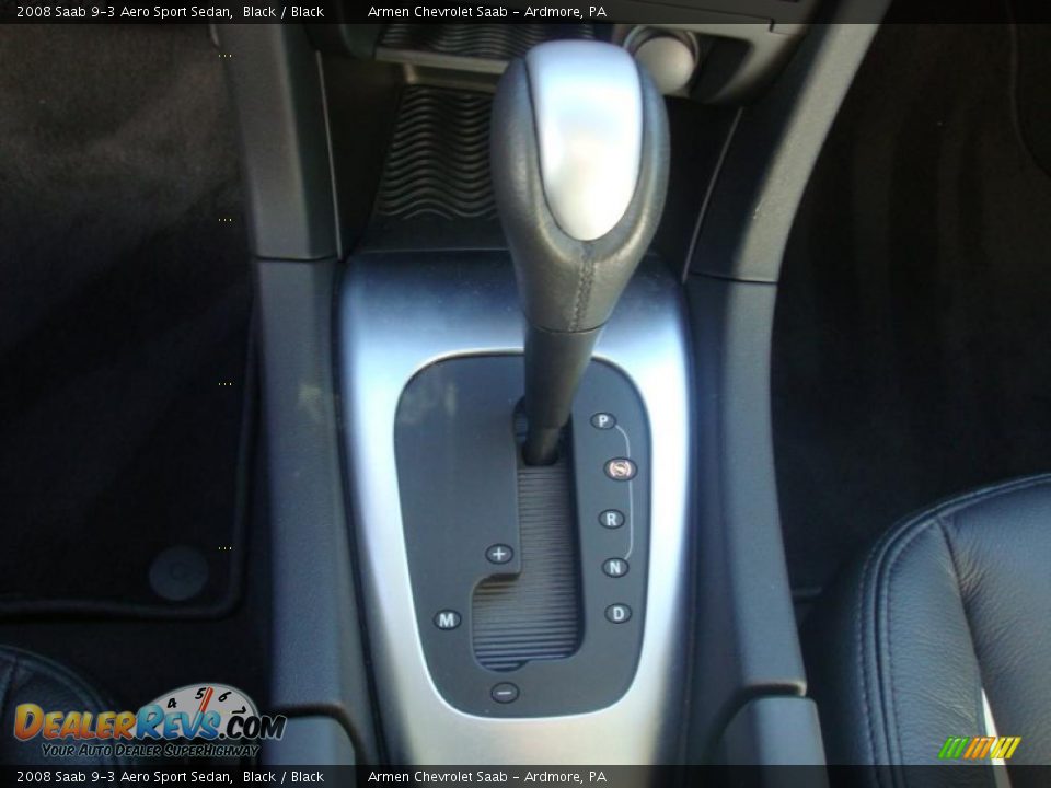 2008 Saab 9-3 Aero Sport Sedan Black / Black Photo #34