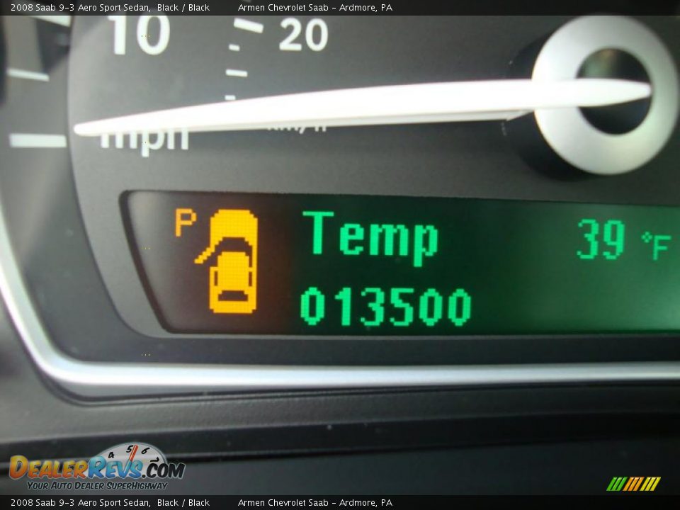 2008 Saab 9-3 Aero Sport Sedan Black / Black Photo #36