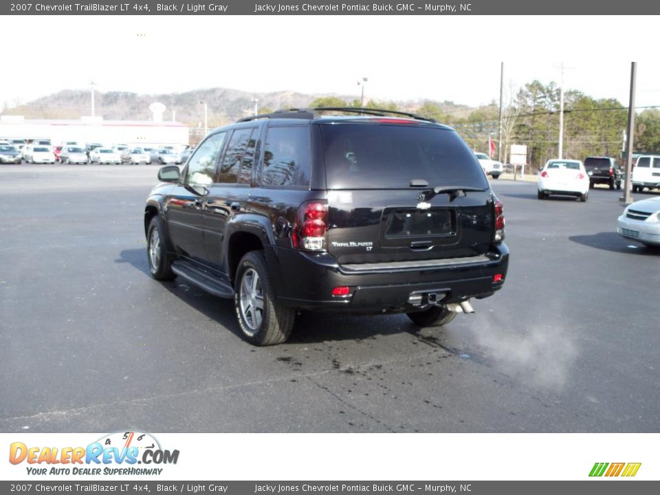 2007 Chevrolet TrailBlazer LT 4x4 Black / Light Gray Photo #19